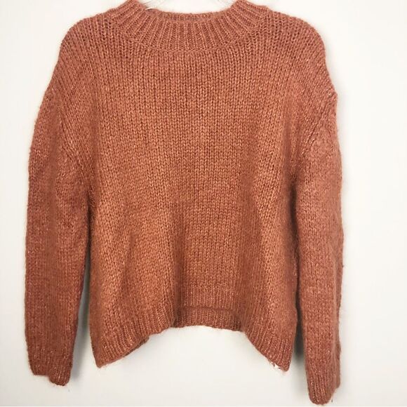 ZARA | NEW Rust Color Mock Neck Turtleneck Sweater Women’s Size Small - Picture 1 of 7